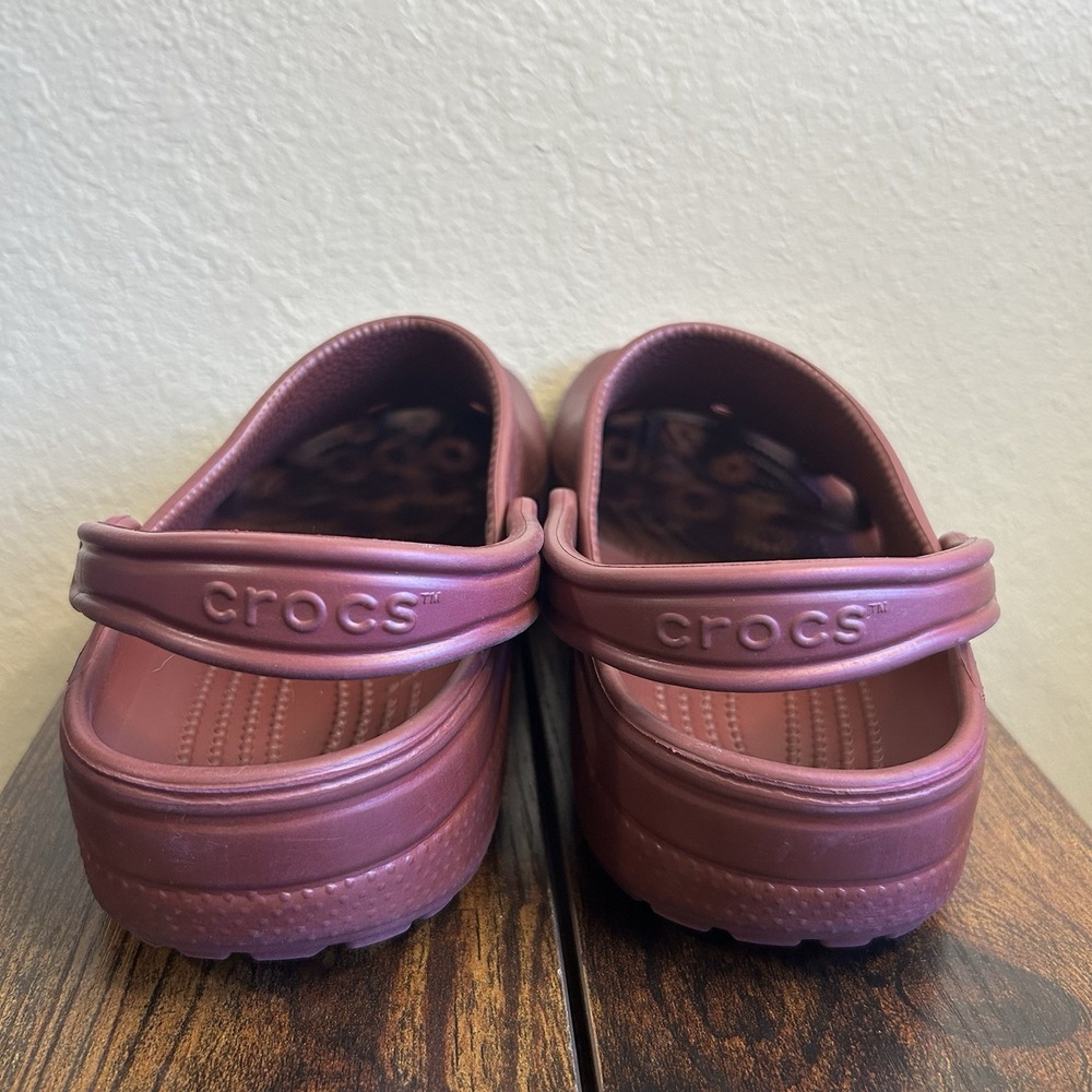 Crocs Classic Clogs Maroon Burgundy Unisex Size XL Men's 10/11 Women's 12/14 - Picture 8 of 10